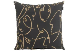 Hartman Faces Black Sierkussen 50x50x16