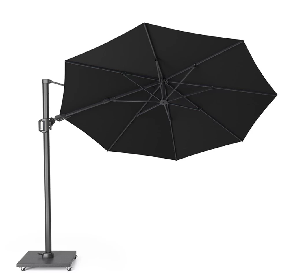 Platinum Zweefparasol Challenger T² Ø 350 Cm Zwart 2 Platinum Zweefparasol Challenger T² Ø 350 Cm Zwart - Afbeelding 2