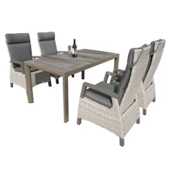 Royal Seasons COSTA DINING Tuinset Met 4 Stoelen