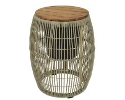 Seville Bijzet Tuintafel Beige - Ø 40 X H 49 Cm